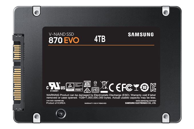 Samsung Introduces 870 EVO SATA SSDs: 128L TLC With an Updated Controller